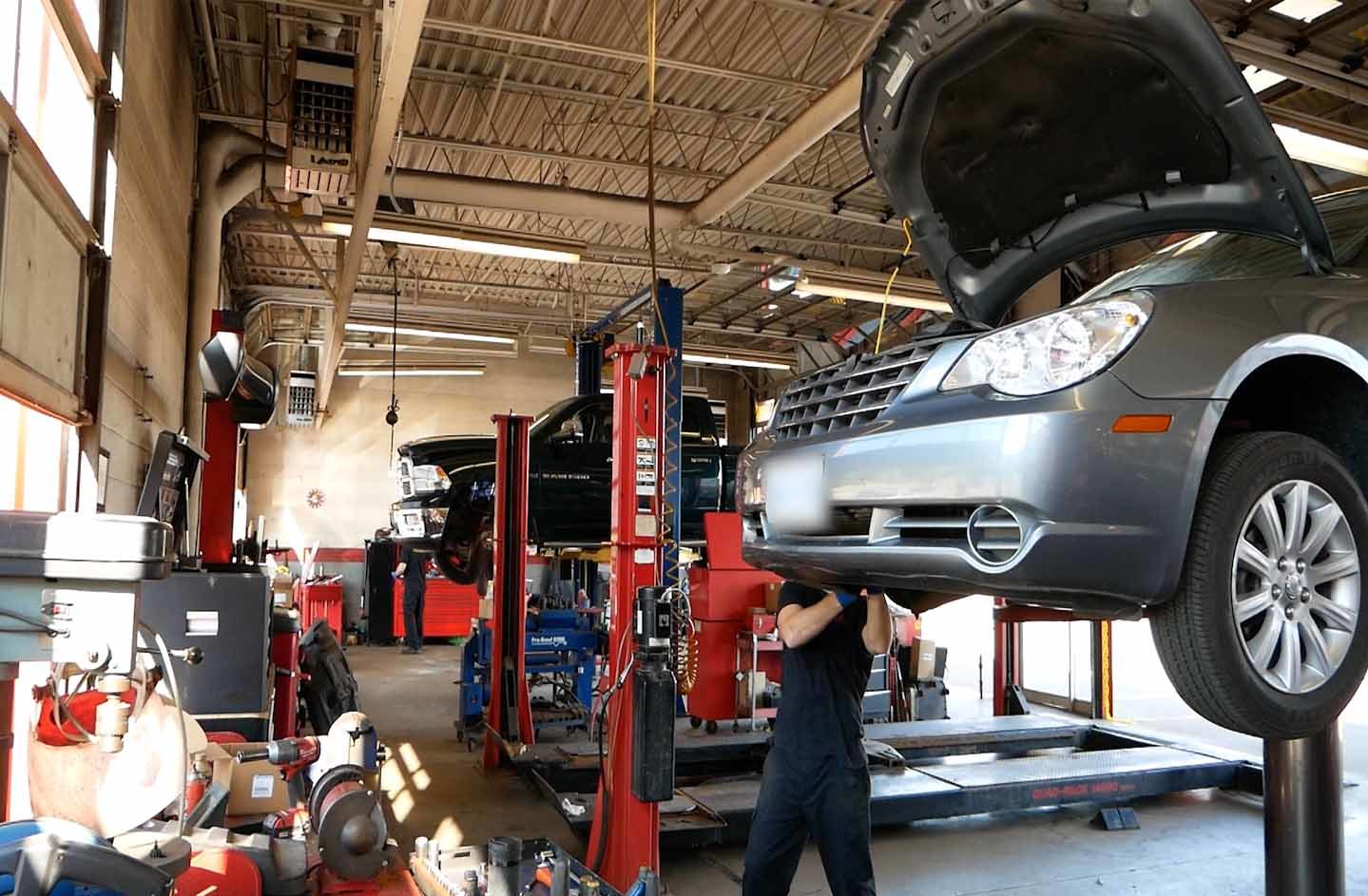 an auto repair garage