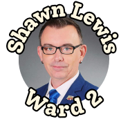 photo of Shawn Lewis with the label, "Ward 2"